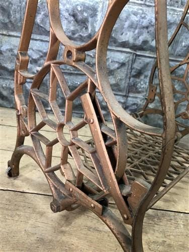 Treadle Sewing Machine, Cast Iron Base, Industrial Sears Roebuck Steampunk QN