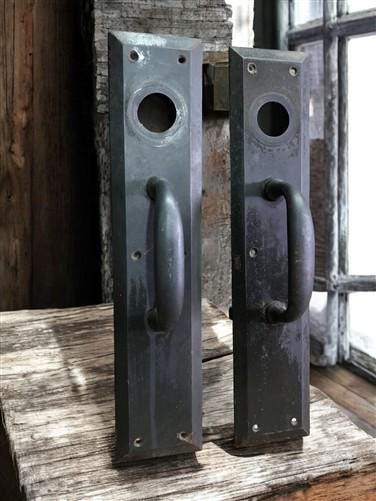 Home & Living > Home Improvement > Hardware - Door Handle Pull Plates, Vintage Black Matte Escutcheon Plate, Mortise Trim...