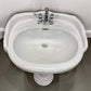 Porcelain Pedestal Sink, Vintage White Bathroom Sink, Architectural Salvage, A