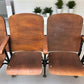 Home & Living > Furniture - 4 Vintage Wood Folding Theater Seats, Auditorium Seats, Entryway Bench, E13 by The Old Grainery