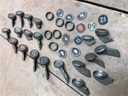 NCR National Cash Register Keys Buttons Parts Numbers Steampunk H