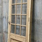 Antique French Single Door (33x92.5) Glass Pane Door with Jamb, Encased Door T32