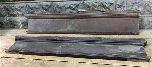 Pair Crown Molding Headers, Trim Door Window Pediment Architectural Salvage B40
