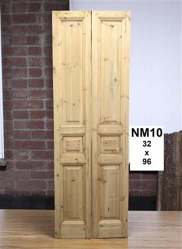 French Double Doors (32x96) Raised Panel Doors, European Styled Doors NM10