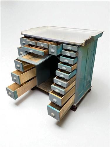 Home & Living > Furniture > Office Furniture > Desks - Watchmaker Bench, Vintage Jewelers Workbench, Entry Hall Table, Ind...