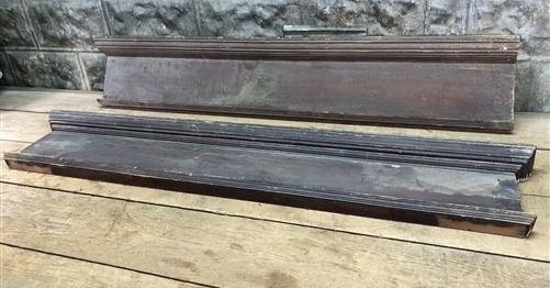 Pair Crown Molding Headers, Trim Door Window Pediment Architectural Salvage B40