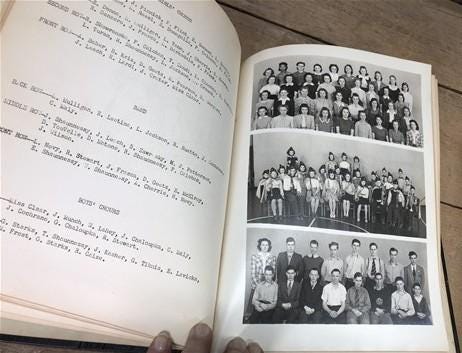 1941 1942 Reed Custer Township Illinois High School Yearbooks, WW2 Era Yearbook