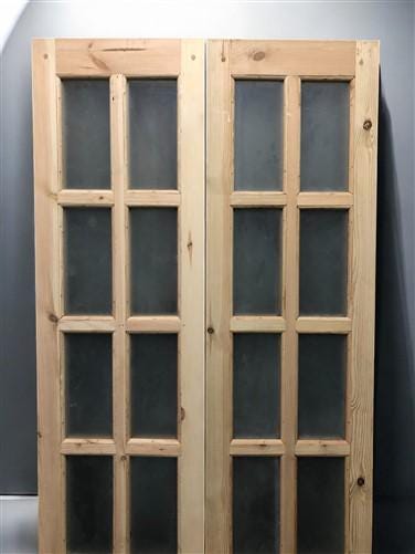 French Double Door (32.5x80.75) 8 Pane Frosted Glass Door European Styled EM43