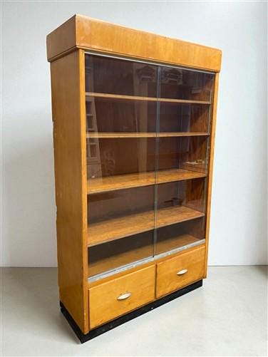 Home & Living > Furniture > Dining Room Furniture > Buffets & China Cabinets - 2 Sliding Door Display Cabinet, Vintage Dis...