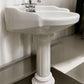 Porcelain Pedestal Sink, Vintage White Bathroom Sink, Architectural Salvage, A