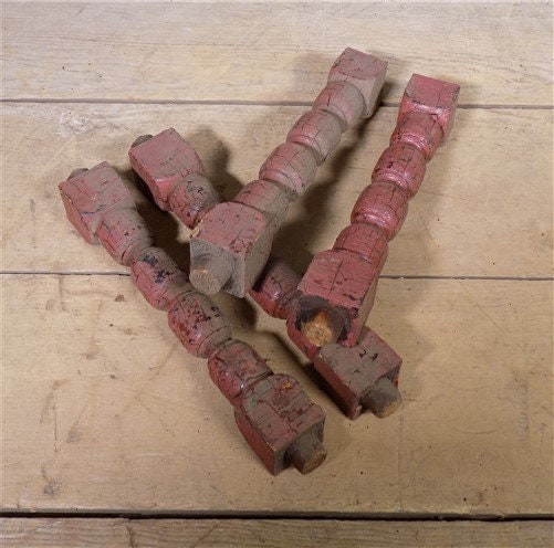 Craft Supplies & Tools > Raw Materials > Wood - Wood Spindles, Architectural Salvage Fretwork Furniture House Trim Vintage...