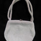 Bags & Purses > Handbags > Clutches & Evening Bags - Ivory White Seed Beaded Satin Bridal Formal Evening Bag Clutch Coin P...