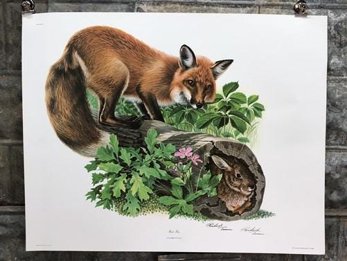 Art & Collectibles > Prints > Lithographs - Richard Timm, Red Fox, Signed Prints, 28x22 Wade Collection, Plate 1 by The Ol...