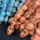 Craft Supplies & Tools > Beads, Gems & Cabochons > Beads - 3D Skull Beads Multi Colors, Gothic Halloween Jewelry Making Cr...