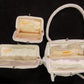 Bags & Purses > Handbags > Clutches & Evening Bags - Ivory White Seed Beaded Satin Bridal Formal Evening Bag Clutch Coin P...