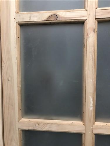 French Double Door (48x96.5) 8 Pane Frosted Glass Door European Styled EM49