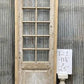 Antique French Single Door (25x91.5) Glass Pane Door with Jamb, Encased Door T21