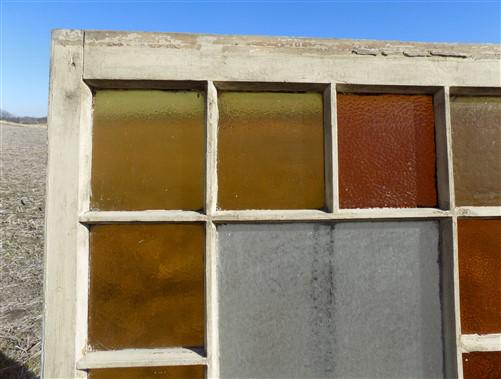 Antique Stained Glass, Rectangular Church Window, Architectural Art Glass, A2