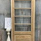 Antique French Single Door (32x84) Glass Pane Door with Jamb, Encased Door T16