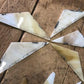 Craft Supplies & Tools > Raw Materials > Glass - Stained Slag Glass Half Diamond Panes, Reclaimed Church Window Art Glass...