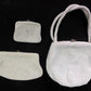 Bags & Purses > Handbags > Clutches & Evening Bags - Ivory White Seed Beaded Satin Bridal Formal Evening Bag Clutch Coin P...