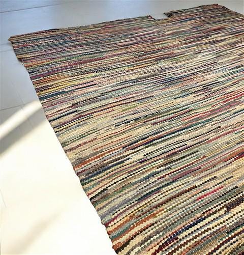 Home & Living > Floor & Rugs > Rugs - Rag Rug (169"x160") Braided Cloth Folk Art, Rustic Country Cabin Decor Vintage B by...
