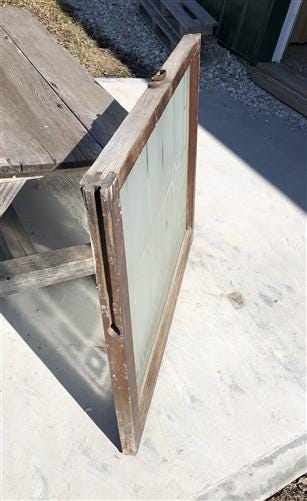 Home & Living > Home Improvement > Windows - Etched Frosted Clear Glass Vintage Church Window, Architectural Art Glass, G...