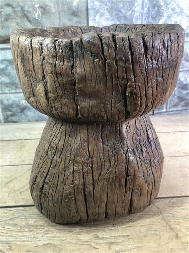 Rustic Wood Planter, Wood Stump, Round Wooden Flower Pot, Natural Wood Decor, J
