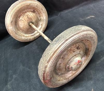 4 Wagon Wheels, Pedal Car, Garden Cart, Pumpkin Wagon, Vintage Goodyear A55