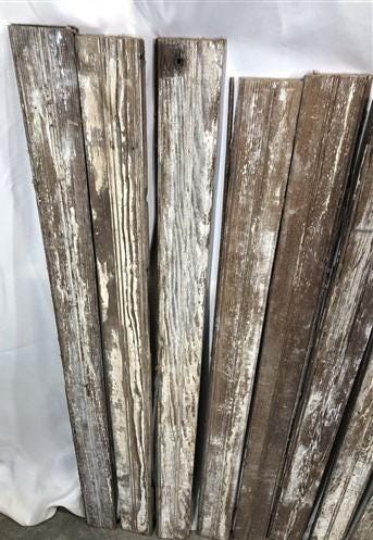 Craft Supplies & Tools > Raw Materials > Wood > Boards & Planks - Reclaimed Wainscoting Bead Board Pieces, Architectural S...