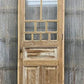 Antique French Single Door (31.5x98) Glass Pane Door with Jamb, Encased Door T55
