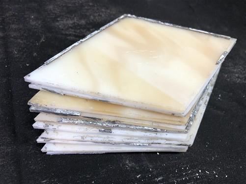 10 Stained Slag Glass Diamond Panes, Reclaimed Church Window Art Glass Pieces E