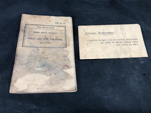 WW2 War Department Basic Field Manual, First Aid For Soldiers, 1943 Original