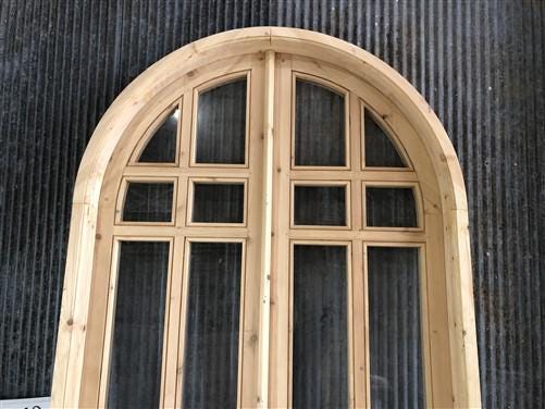 Home & Living > Home Improvement > Doors & Locks > Doors - Arched French Double Door (48x96) 14 Pane Glass Door European S...