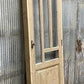 Antique French Single Door (27.5x82) Glass Pane Door with Jamb, Encased Door T13