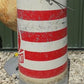 Big H Equipment Chicken Feeder, Vintage Galvanized Tin Chicken Feed Dispenser B