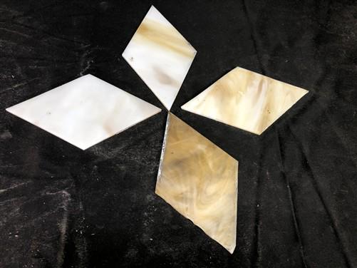 10 Stained Slag Glass Diamond Panes, Reclaimed Church Window Art Glass Pieces A