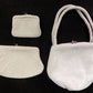 Bags & Purses > Handbags > Clutches & Evening Bags - Ivory White Seed Beaded Satin Bridal Formal Evening Bag Clutch Coin P...