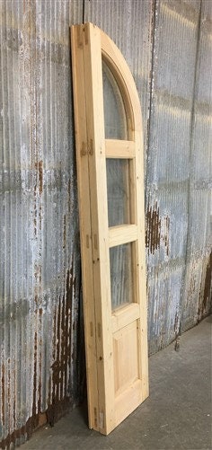 Home & Living > Home Improvement > Doors & Locks > Doors - Arched French Double Doors (36x80.5) 3 Pane Glass European Styl...