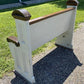 Home & Living > Furniture > Entryway & Mudroom Furniture - Vintage Wooden Church Pew, 3' 8" Porch Bench, Entry Foyer, Dini...