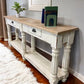 Home & Living > Furniture > Living Room Furniture > Coffee & End Tables - 72" White Sofa Table with Drawers, Coffee Table,...