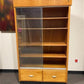 2 Sliding Door Display Cabinet, Vintage Display Case, Curio Cabinet, Showcase, G