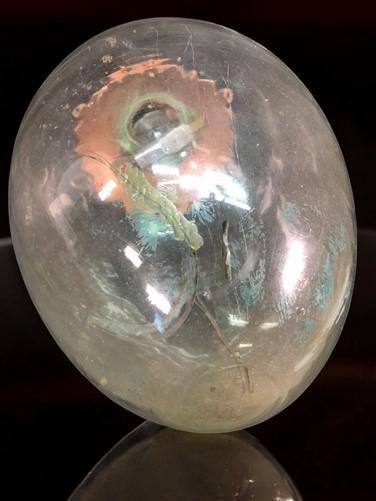 Antique Apothecary Show Globe, Hanging Pharmacy Globe,  Glass Jar D