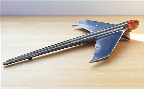 Art & Collectibles > Collectibles - 1950 Pontiac Indian Chieftan Jet Airplane Art Deco Chrome Hood Ornament 513872 by The...