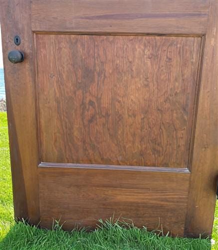 Home & Living > Home Improvement > Doors & Locks > Doors - Antique Single Door (40x79.5) Stained Glass Paneled Church Door...