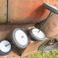 4 Vintage Metal Baby Buggy Wheels Pedal Car Garden Cart Pumpkin Wagon A47