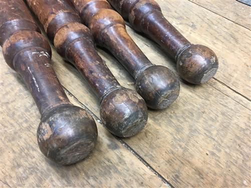 Home & Living > Furniture > Dining Room Furniture > Kitchen & Dining Tables - 4 Wooden Table Legs, Harvest Folk Art, Archi...
