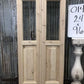 Arched French Double Doors (24x96) 3 Pane Glass European Styled Doors O14