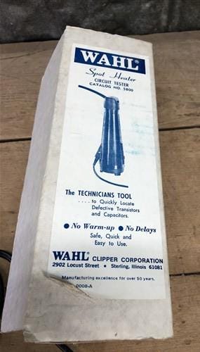Electronics & Accessories > Parts & Electrical - Wahl, Vintage Thermal Spot Heater Circuit Tester, Heat Gun Model 5800 in...