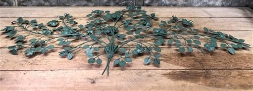 Home & Living > Home Decor > Wall Decor > Wall Hangings - 1967 Turner Mfg Floral Metal Wall Art, MCM Mid Century Green Gol...
